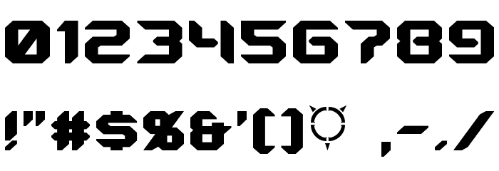 Energon Condensed Font OTHER CHARS