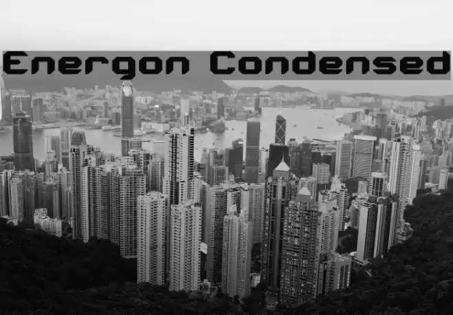 Energon Condensed Font examples