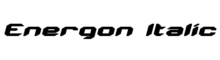 Energon Italic  Free Fonts Download
