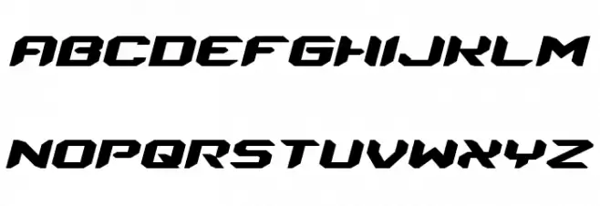 Energon Italic फ़ॉन्ट अपरकेस