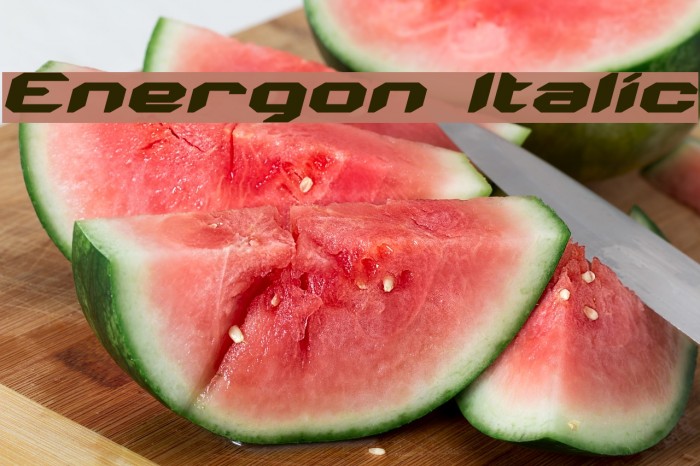 Energon Italic Font examples