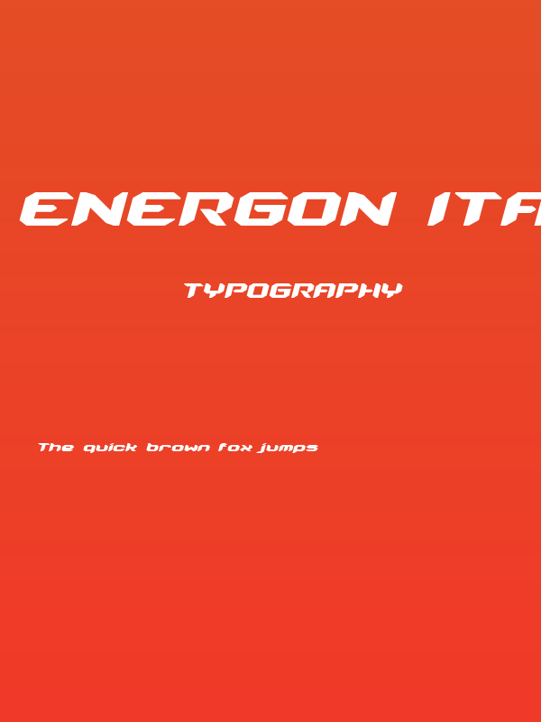 Energon Italic Poster