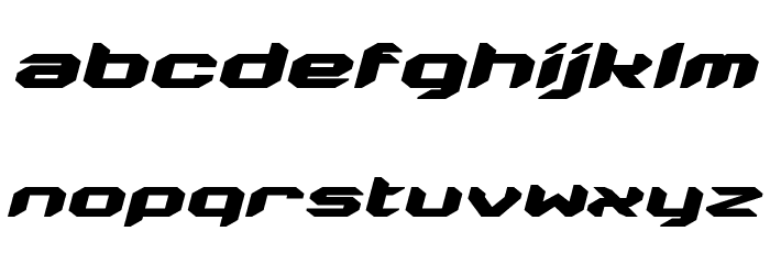 Energon Italic Font LOWERCASE