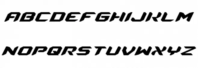 Energon Oblique फ़ॉन्ट अपरकेस
