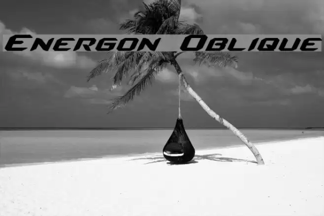 Energon Oblique Font examples
