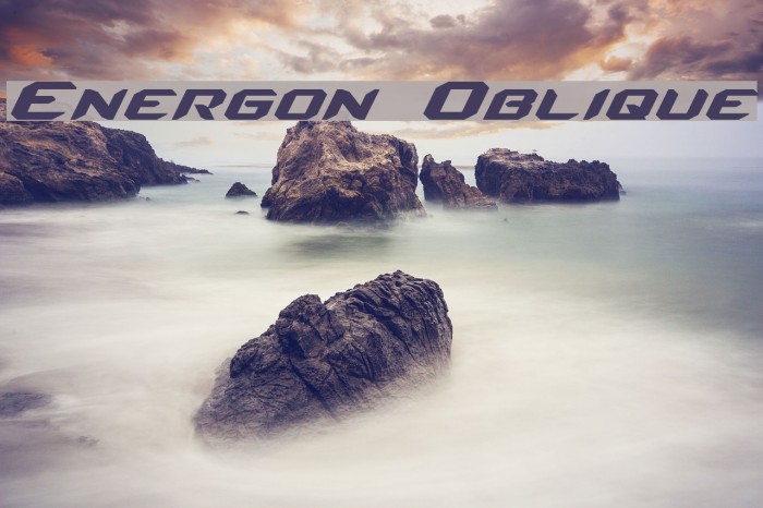 Energon Oblique Font examples