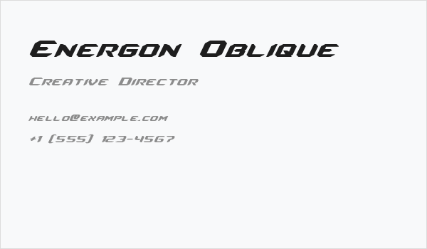 Energon Oblique Business Card