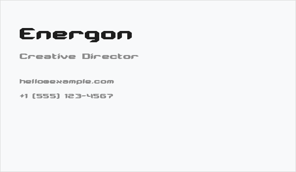 Energon Business Card