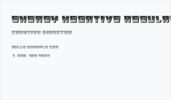 Energy Negative Regular Business Card