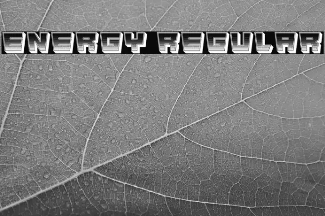 Energy Regular Font examples