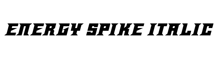 Energy Spike Italic  नि: शुल्क फ़ॉन्ट्स डाउनलोड