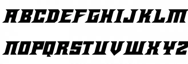 Energy Spike Italic 字体 大写