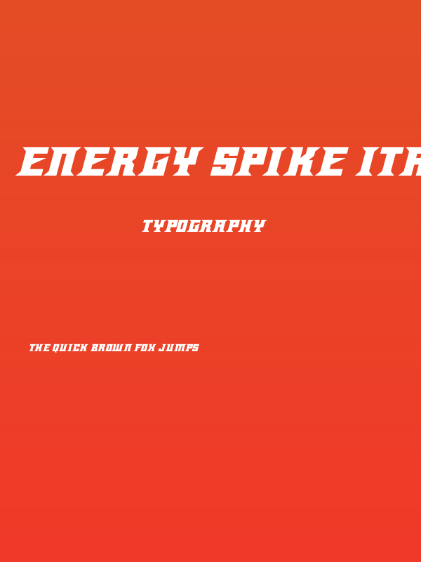 Energy Spike Italic Poster