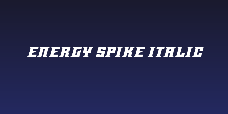 Energy Spike Italic Social Header