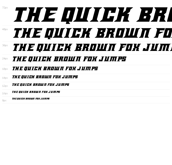 Energy Spike Italic Waterfall