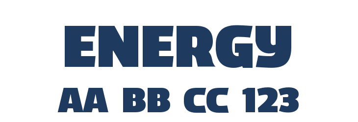 Energy Font Preview