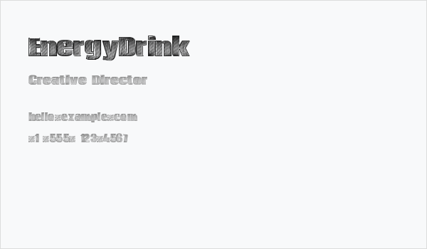 EnergyDrink Business Card