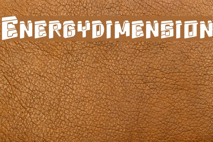 Energydimension Font examples