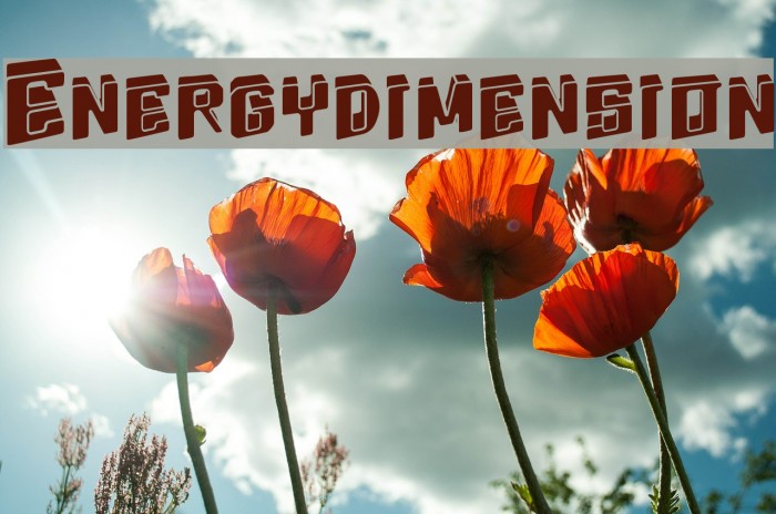 Energydimension Font examples