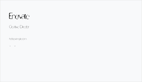 Enervate Business Card