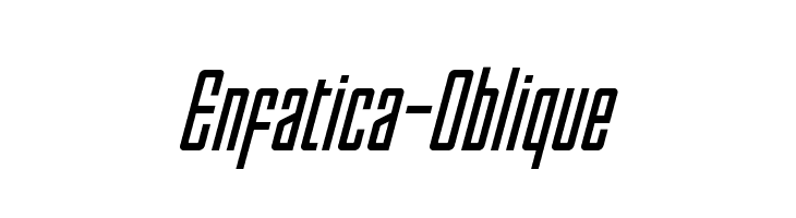 Enfatica-Oblique  フリーフォントのダウンロード