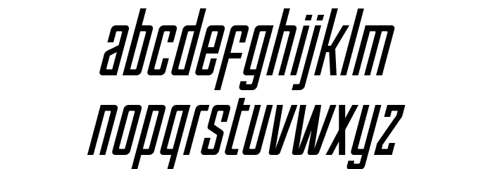 Enfatica-Oblique Font LOWERCASE