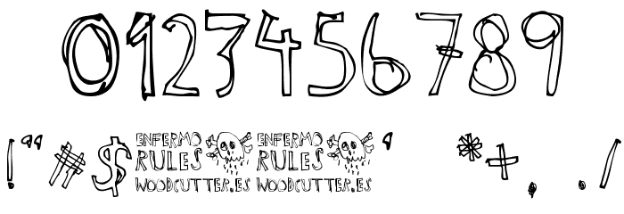Enfermo Rules Font OTHER CHARS