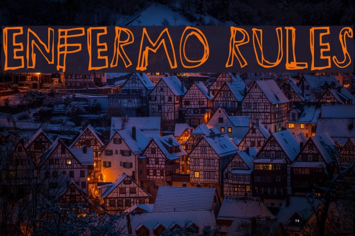 Enfermo Rules Font examples