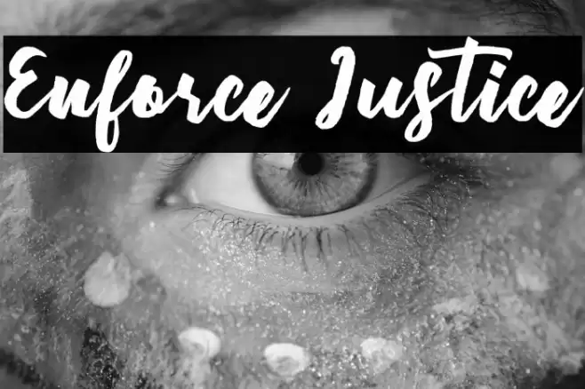 Enforce Justice Font examples