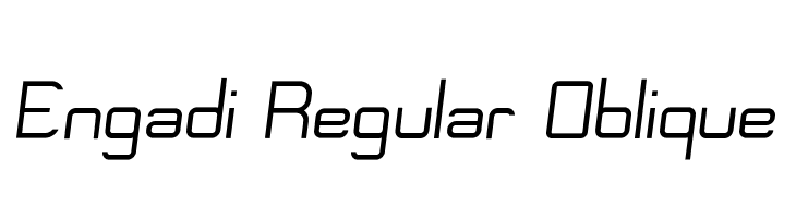 Engadi Regular Oblique Font