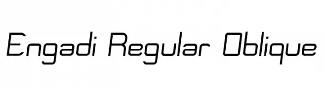 Engadi Regular Oblique  Frei Schriftart Herunterladen
