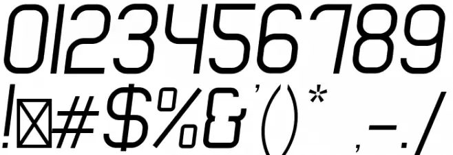 Engadi Regular Oblique Font OTHER CHARS