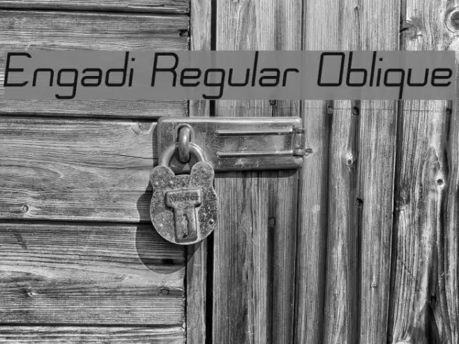Engadi Regular Oblique Font examples