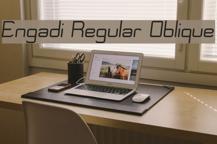 Engadi Regular Oblique Font examples