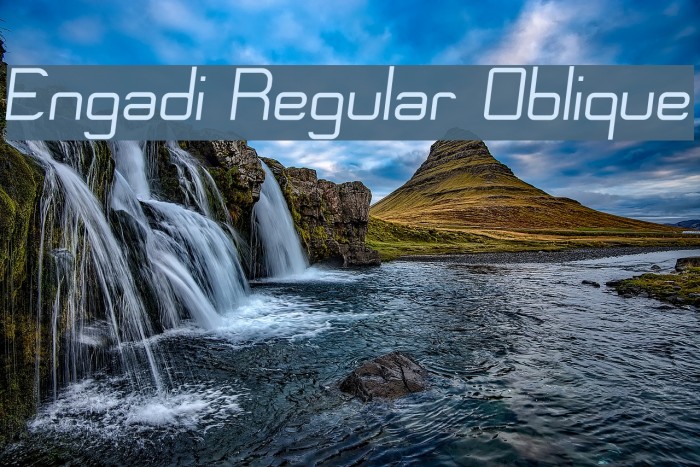 Engadi Regular Oblique Font examples