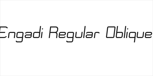 Engadi Regular Oblique Logo