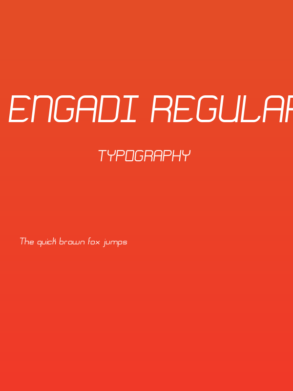 Engadi Regular Oblique Poster