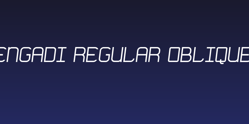 Engadi Regular Oblique Social Header