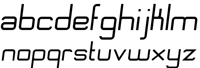 Engadi Regular Oblique Font LOWERCASE