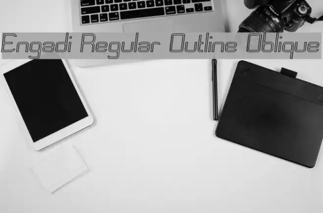 Engadi Regular Outline Oblique Example 2