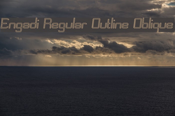 Engadi Regular Outline Oblique Font examples