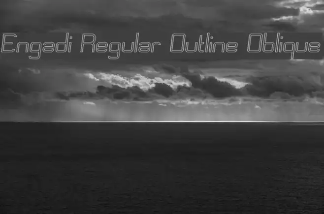 Engadi Regular Outline Oblique Example 3
