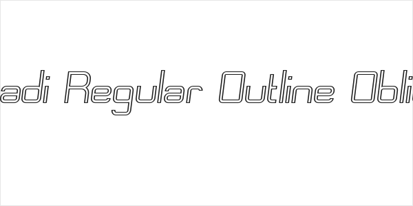 Engadi Regular Outline Oblique Logo