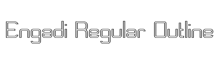 Engadi Regular Outline Font