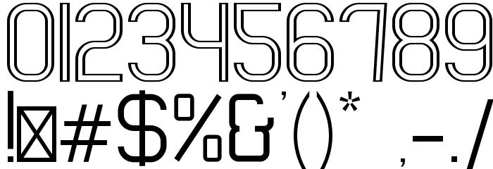 Engadi Regular Outline Font OTHER CHARS