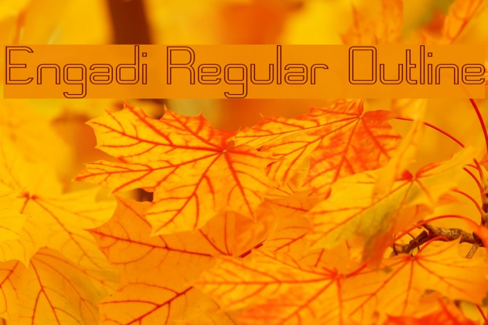 Engadi Regular Outline Font examples