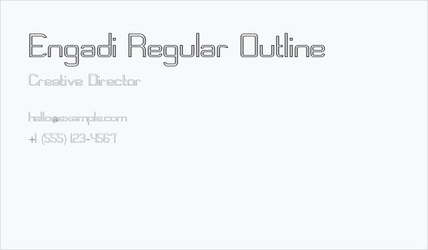 Engadi Regular Outline Business Card