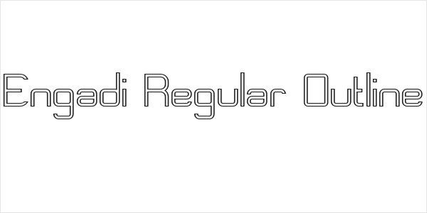 Engadi Regular Outline Logo