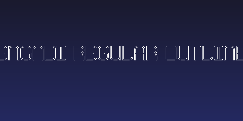Engadi Regular Outline Social Header
