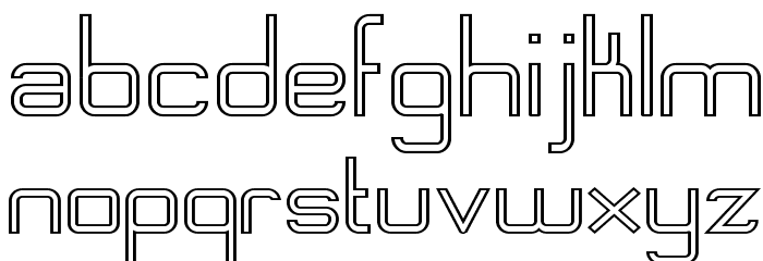 Engadi Regular Outline Font LOWERCASE